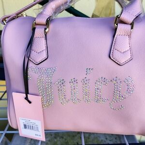 Juicy Couture Dusty Blush Satchel with Crystal Logo